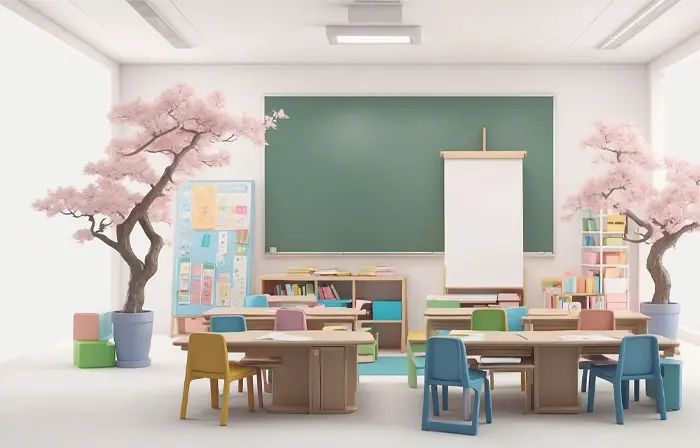 Stunning 3D Illustration of School Classroom image